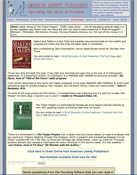 American Liberty Publishers screen shot. Click to go to site.